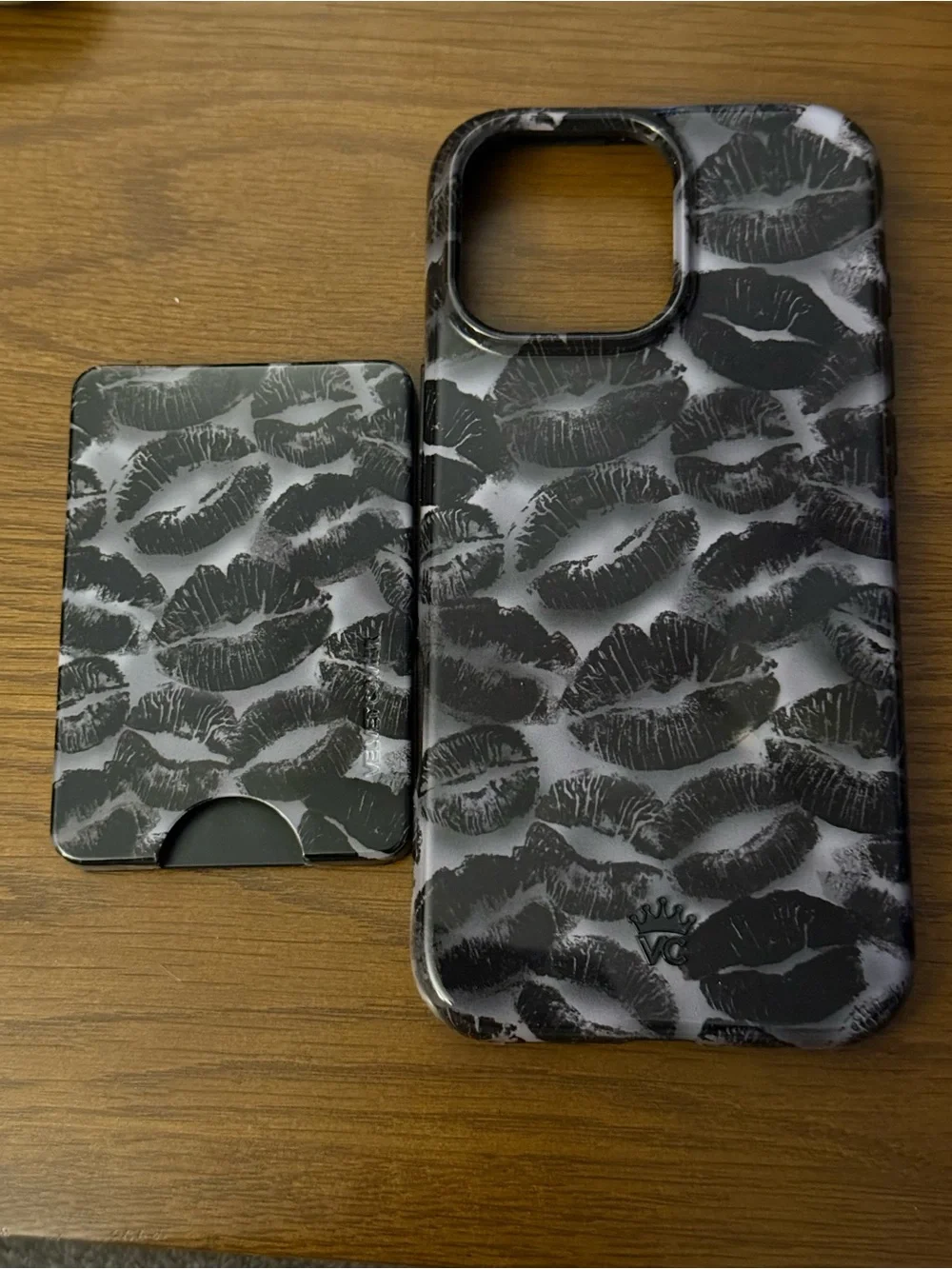 Blue Decorative Phone Case with Gold Swirl Design